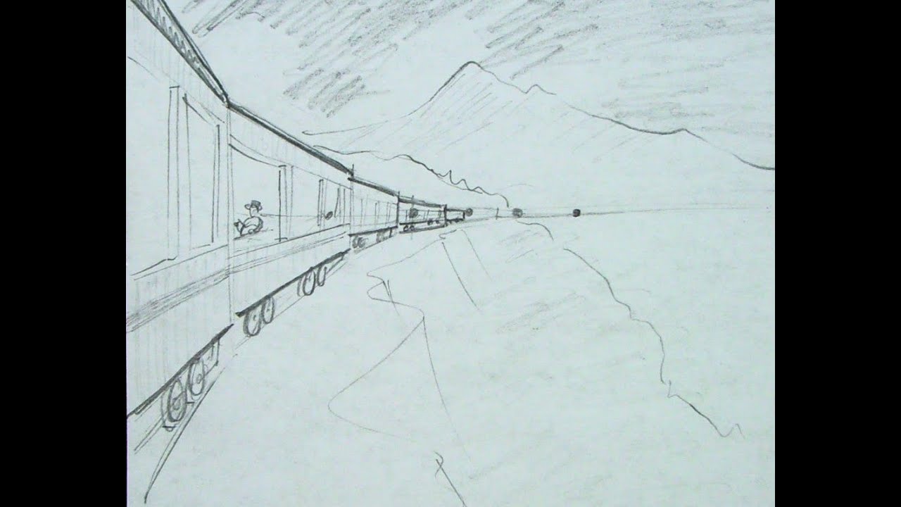 Train Perspective Drawing