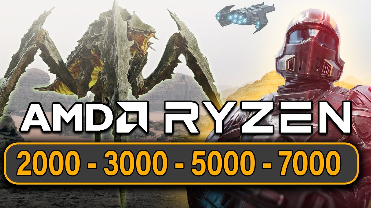 Helldivers 2 - Four Generations of AMD Ryzen Processors (2000, 3000, 5000, 7000 and X3D)
