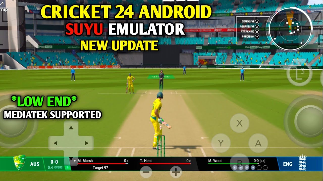 CRICKET 24 ANDROID GAMEPLAY TEST ON SUYU EMULATOR NEW UPDATE | SMOOTH GAMEPLAY | #cricket24 #gaming
