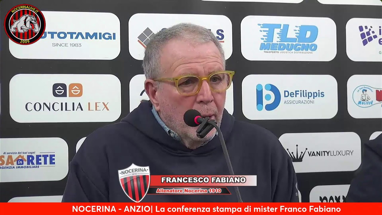 NOCERINA - ANZIO| La conferenza stampa pre gara di mister F. Fabiano