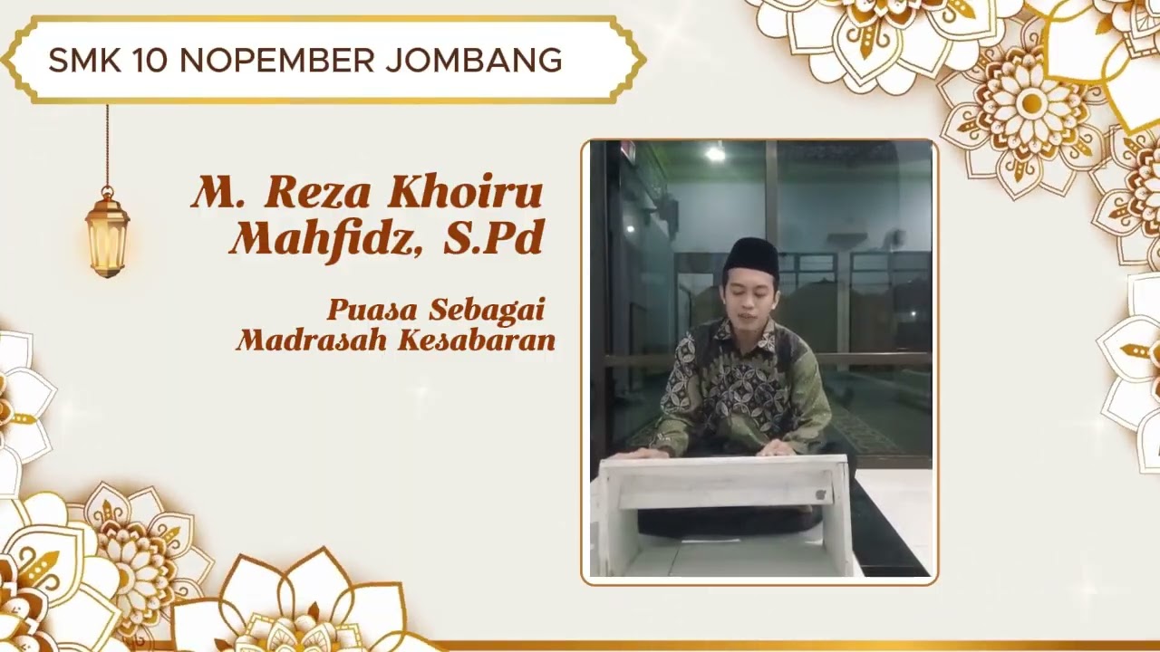 KULTUM RAMADAN - SMK 1O NOVEMBER JOMBANG - CABDINDIK WIL.KAB.JOMBANG
