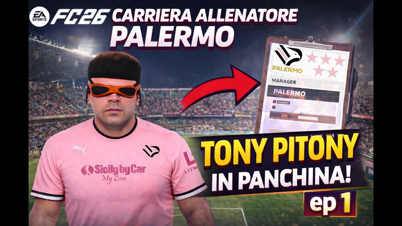 IL @PalermoFCofficial  CAMBIATO ALLENATORE?@TonyPitony  SI SIEDE IN PANCHINA/carriera fc 26 ep 1