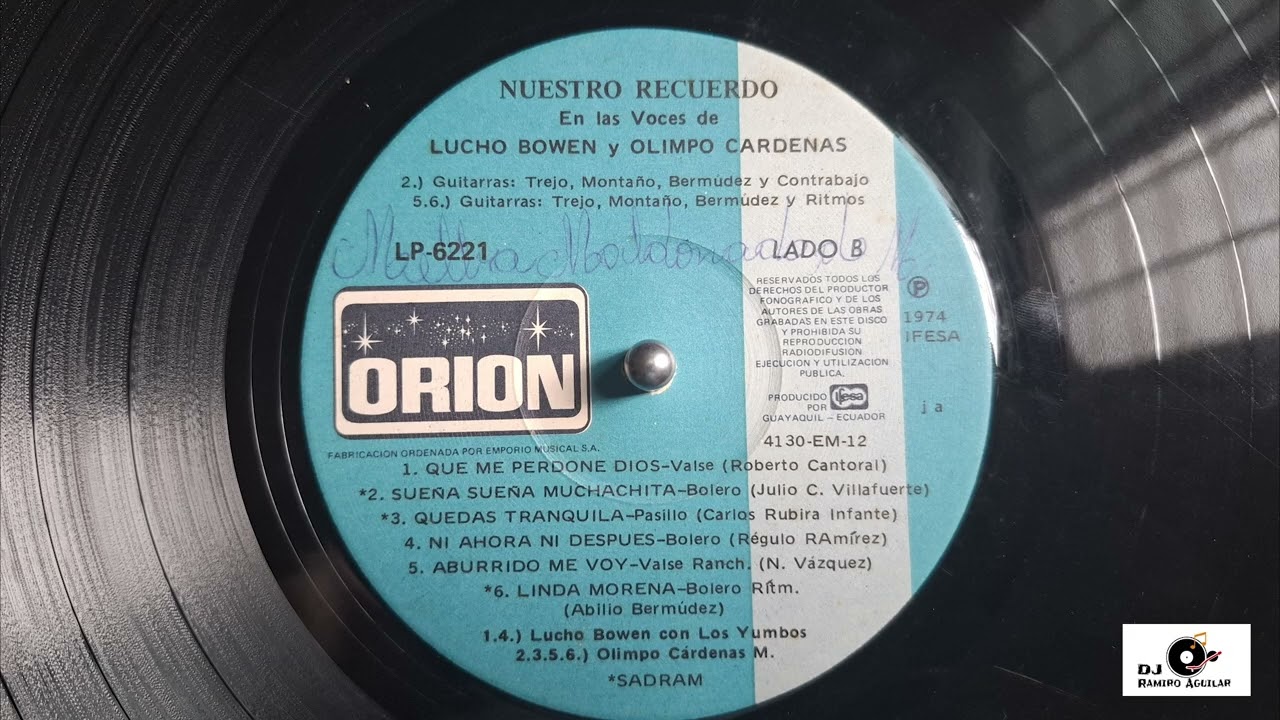 Lucho Bowen con Los Yumbos - Que me perdone dios #Vals 1974 #monofónico