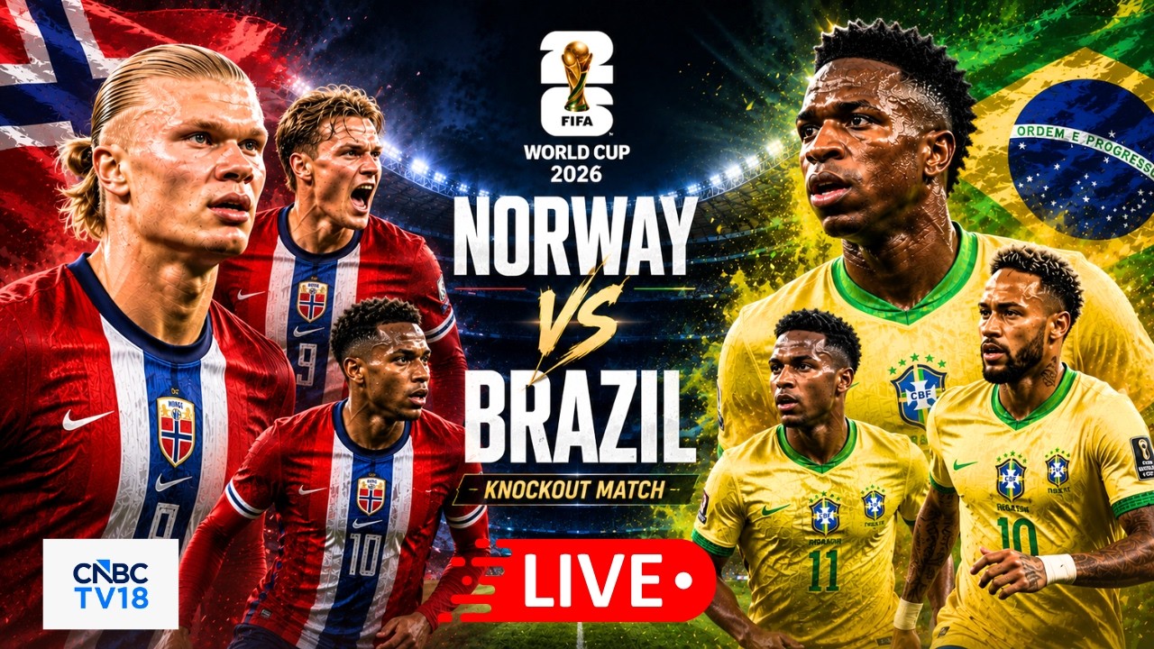 🔴Norway vs Brazil LIVE: FIFA World Cup 2026 Round of 16 Knockout Match | Haaland vs Neymar Jr | N18G