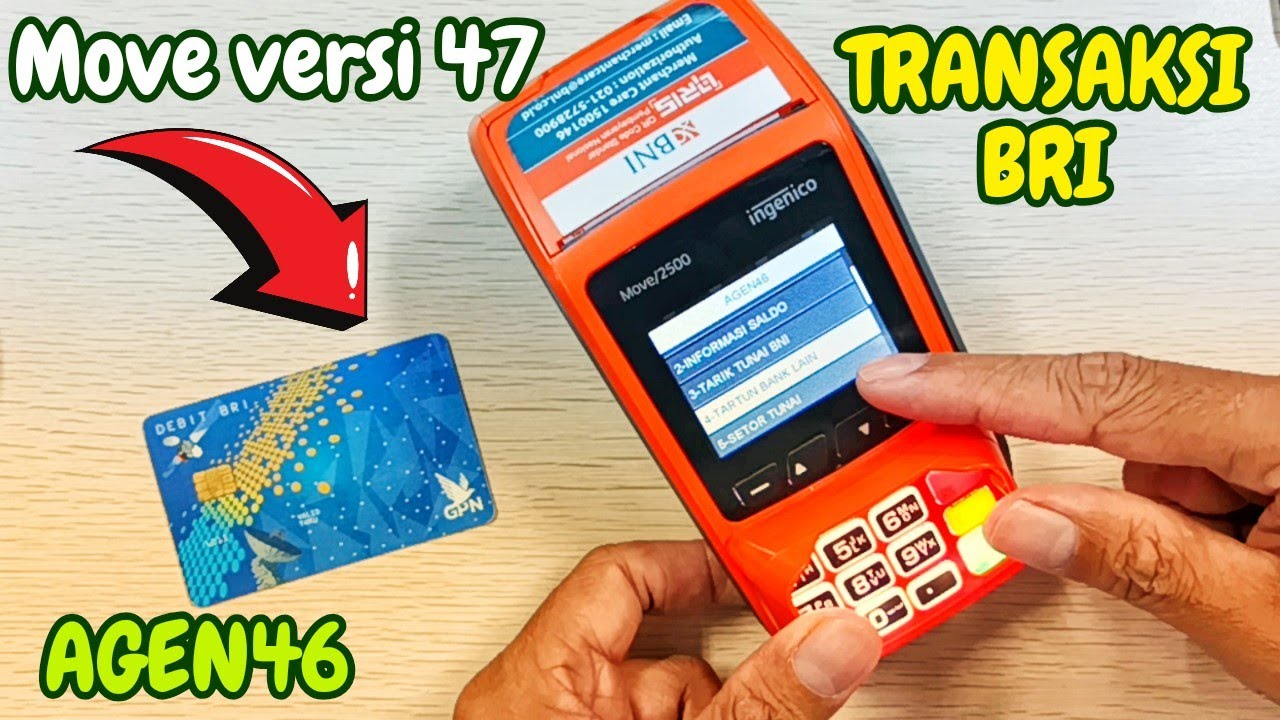 TERBARU‼️ CARA TARIK TUNAI KARTU BRI DI EDC BNI MOVE 2500 - AGEN46