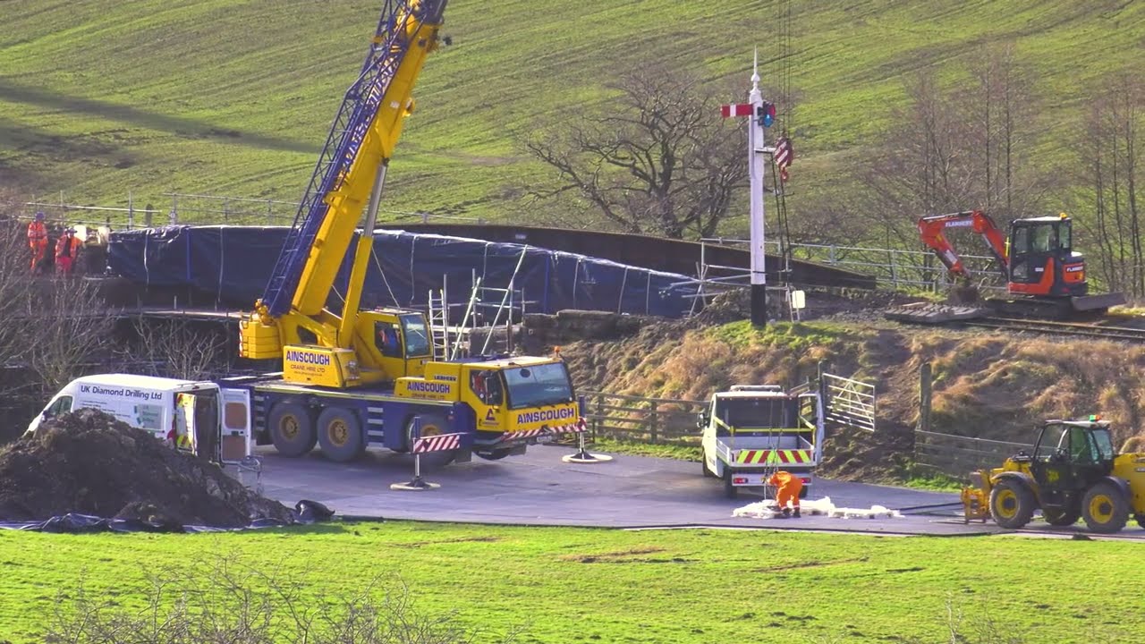NYMR - Goathland Bridge 24 & 25 update with Ainscough Crane