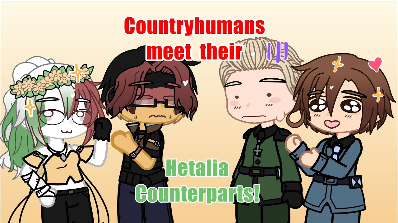 Countryhumans react to / meet their Hetalia counterparts! | Countryhumans | Hetalia | Italy, Germany