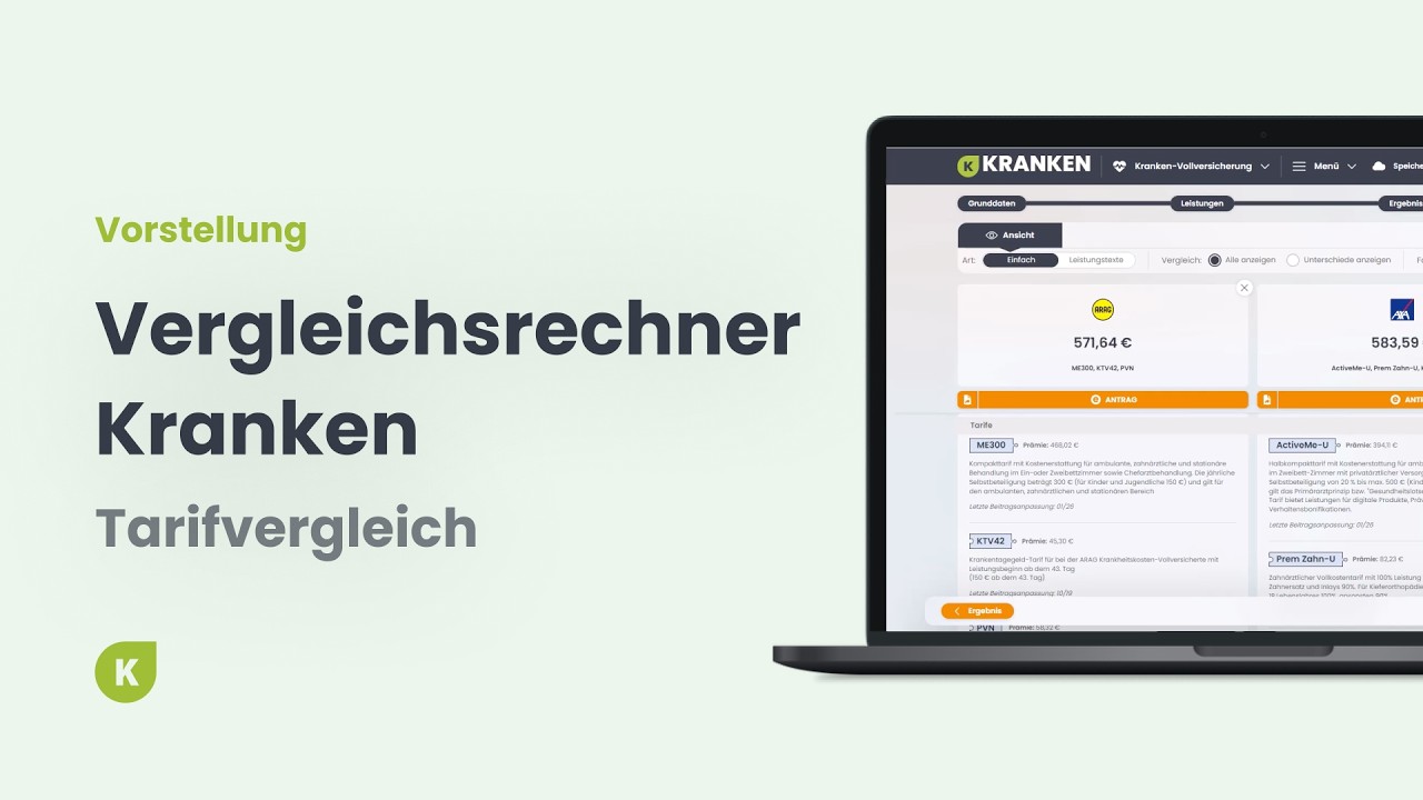 Vorstellung - Vergleichsrechner Kranken – Tarifvergleich