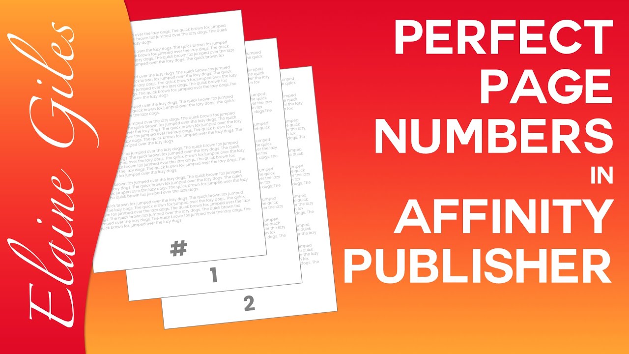 Идеальные номера страниц в Affinity Publisher