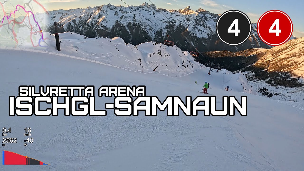 [4K] Ischgl ● 4 ● Pardatschgratbahn → Silvrettabahn mittelstation