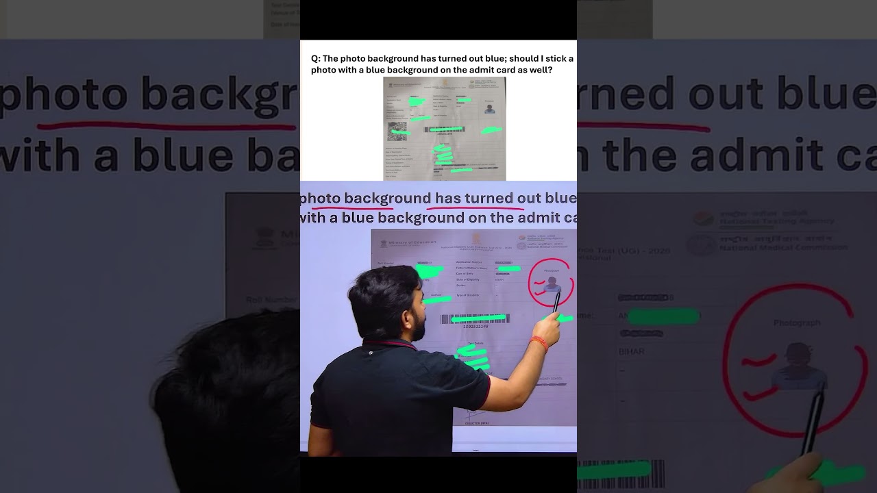 NEET 2026 Admit Card Photo Blue Background Problem 😱 Allowed or Rejected? 🔥