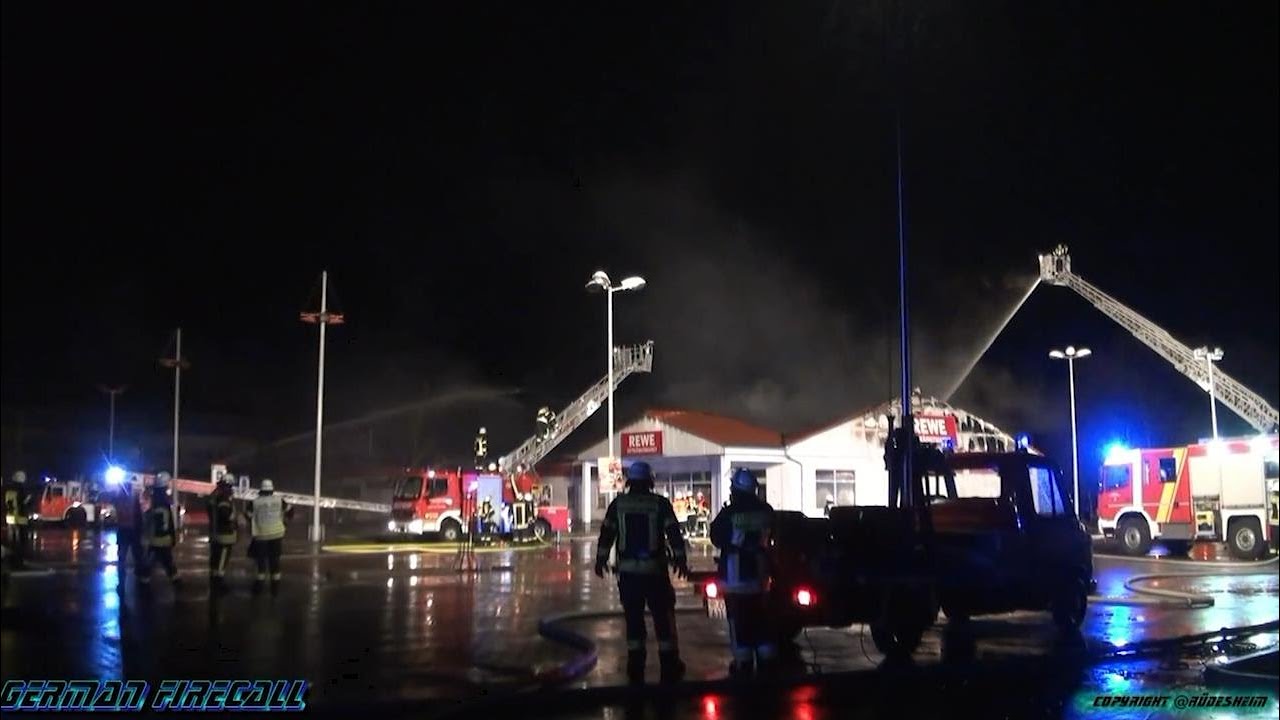 REWE-Markt brennt in Rüdesheim am Rhein komplett ab