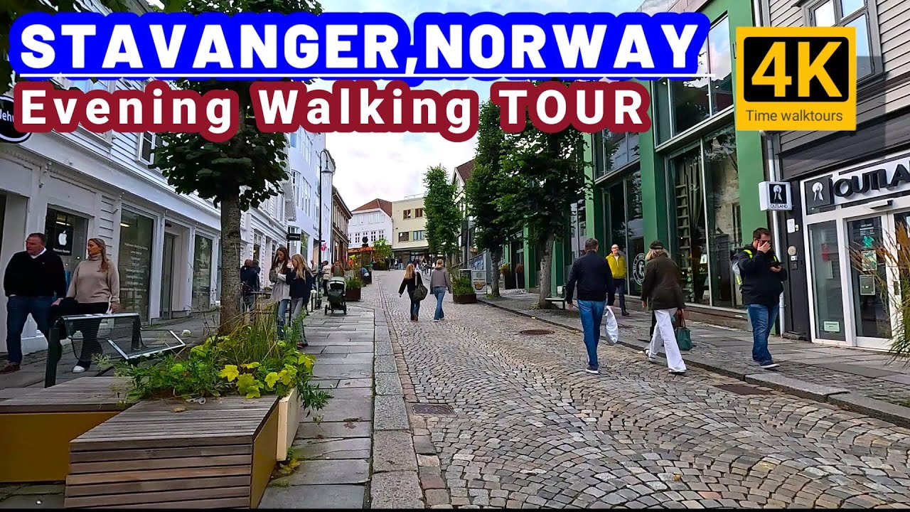 Stavanger, Norway -4k60fps HDR- Walking Tour 2024 With Captions