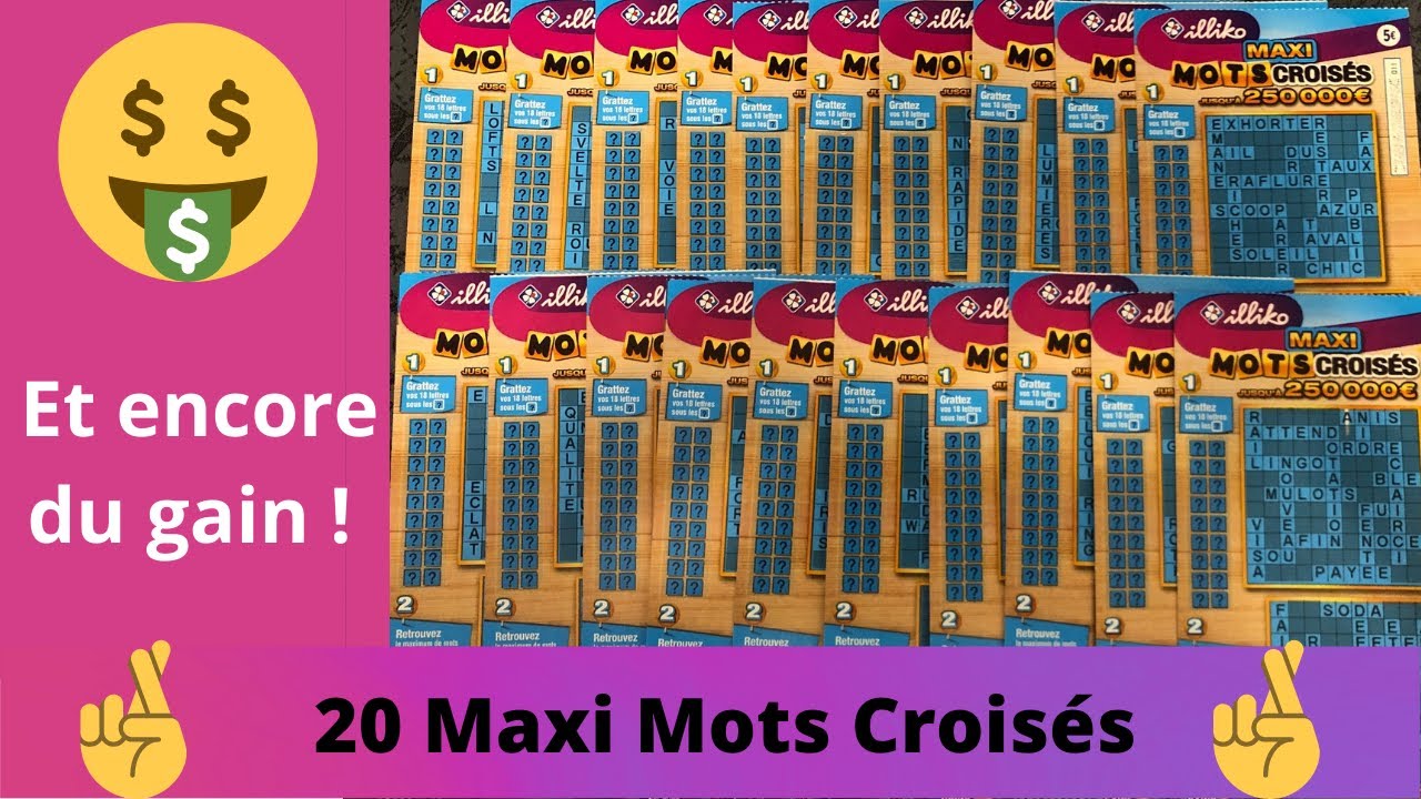 😀 🍀 Encore du gain 👍🏼😊 20 tickets Maxi mots croisés 🤞🍀