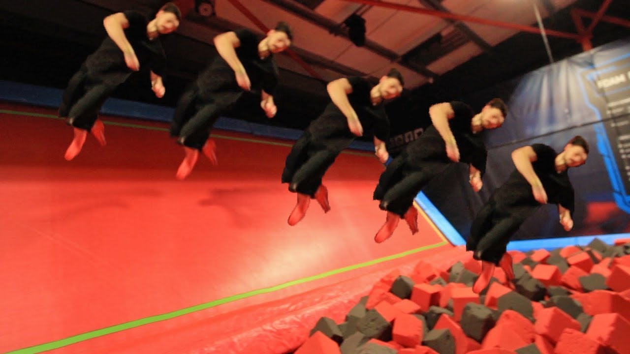 TRAMPOLINE PARK FOAM PIT CHALLENGE!