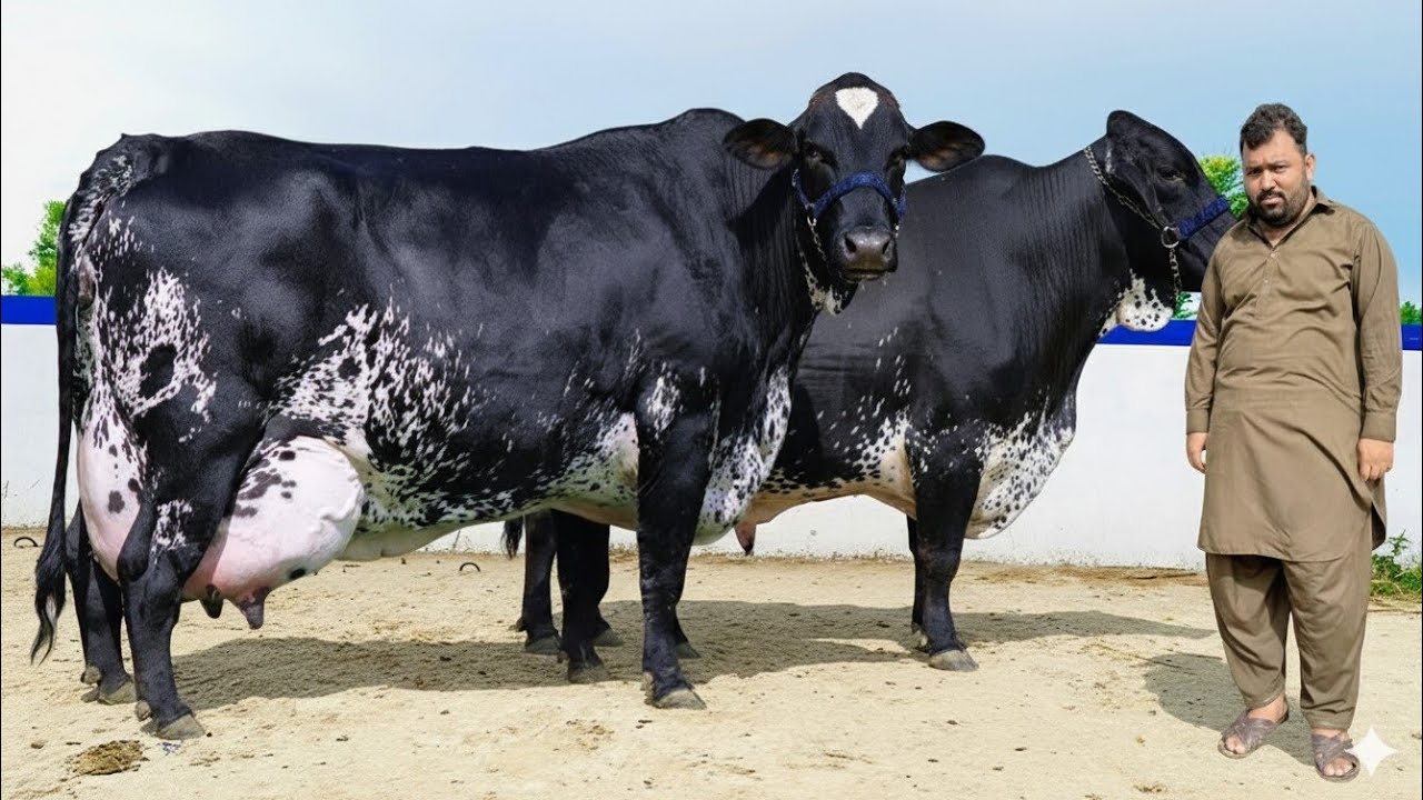 Girlando Cow Farm | Cholistani Friesian Cow | HF Cow | Dairy cows for sale | Pk Janwar Mandi 