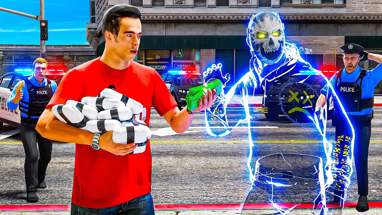 Невидимый человек продаёт наркотики в GTA 5 RP