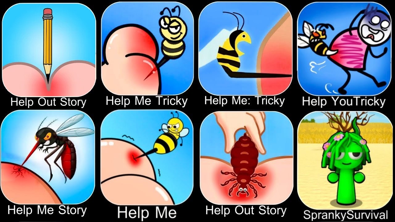 Help Me Tricky Puzzle,Help Me Tricky Story,Brain Test Tricky Puzzles,Spranky Survival,Happy Glass