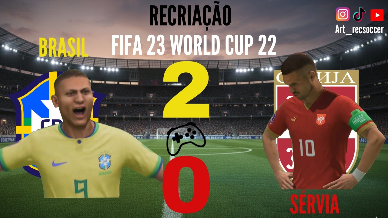Richarlison faz o melhor gol da Copa | Recriação | Brasil 2 x 0 Sérvia - Copa do Mundo 2022