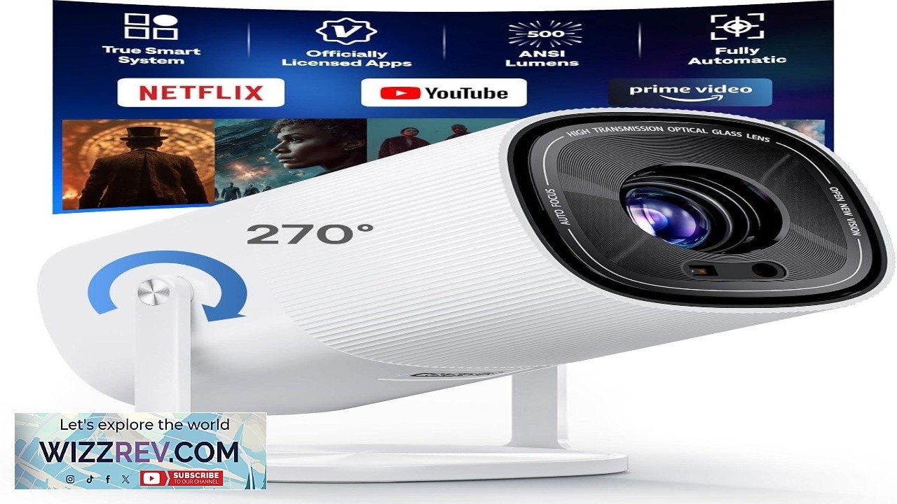 Built in Officially Licensed Apps & 500 ANSI Lumens & Full AutomaticBoldEver 2026 Upgraded