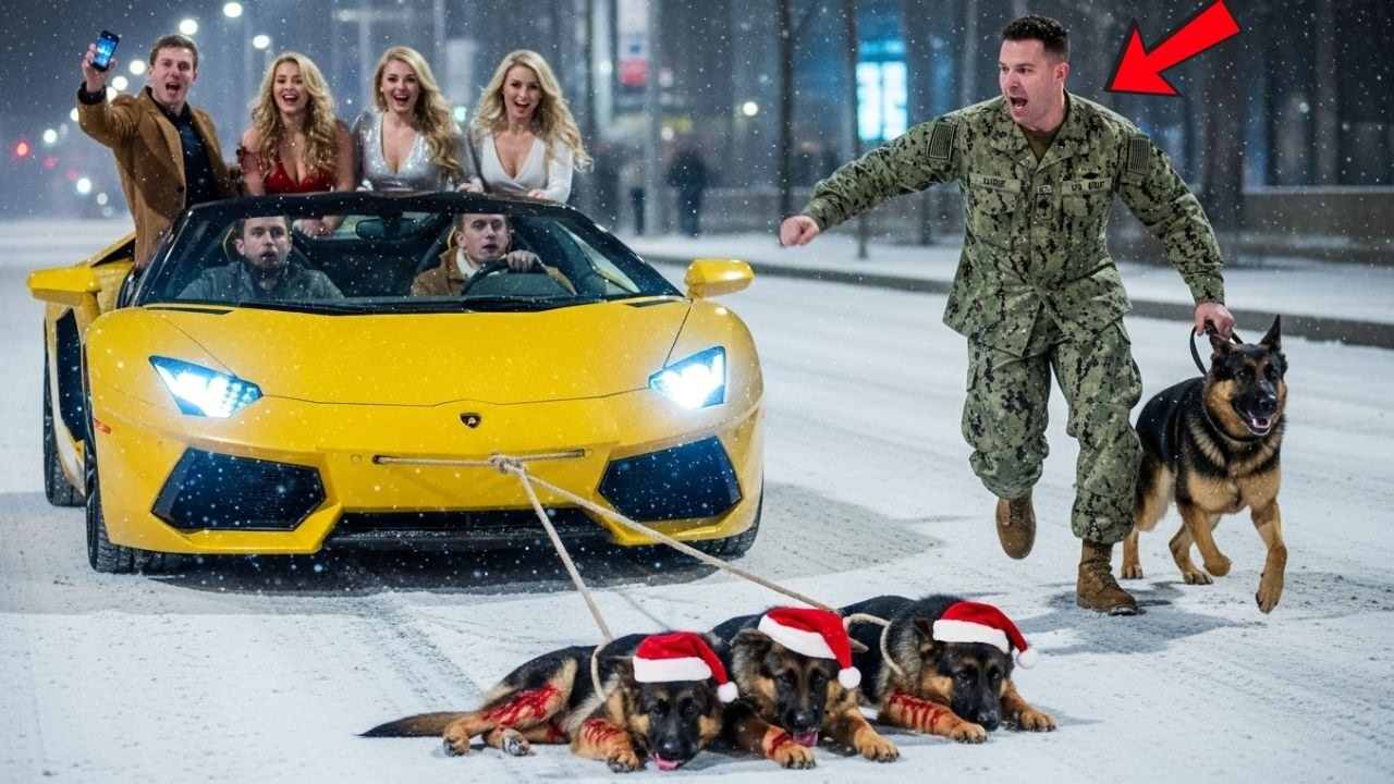 Rich Bullies Dragged Three German Shepherd Puppies on Christmas Night — Until a Navy SEAL Stepped In