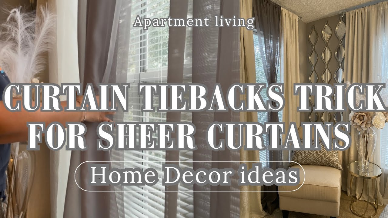THESE ARE THE BEST CURTAIN TIEBACKS FOR SHEER PANELS WITHOUT SLIDING✨ #homedecorhacks 