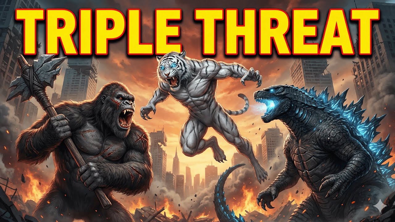Godzilla Vs. Kong Vs. New Titan (White Tiger) | The Battle For New York 2026