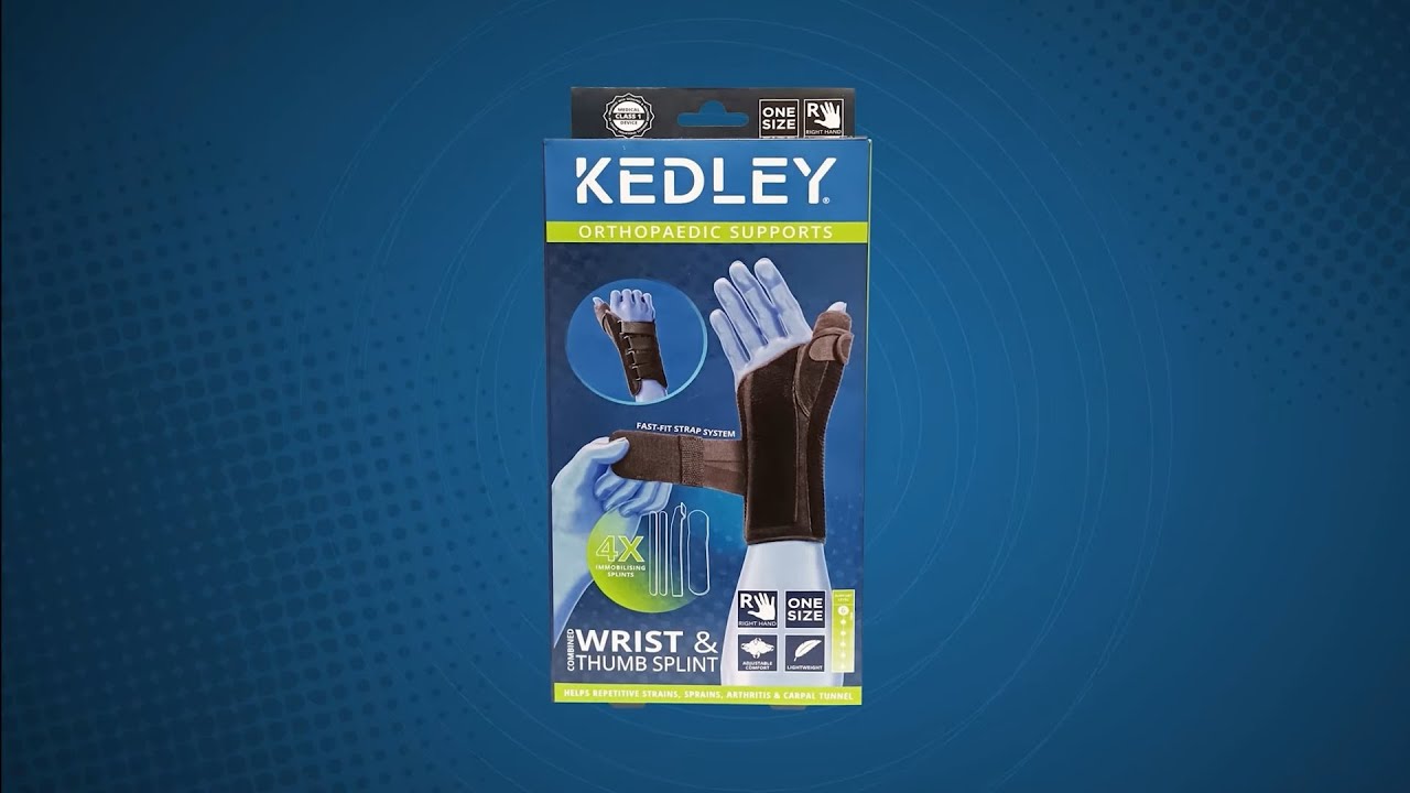 KEDLEY Right Wrist & Thumb Splint - Information & Fitting Instructions