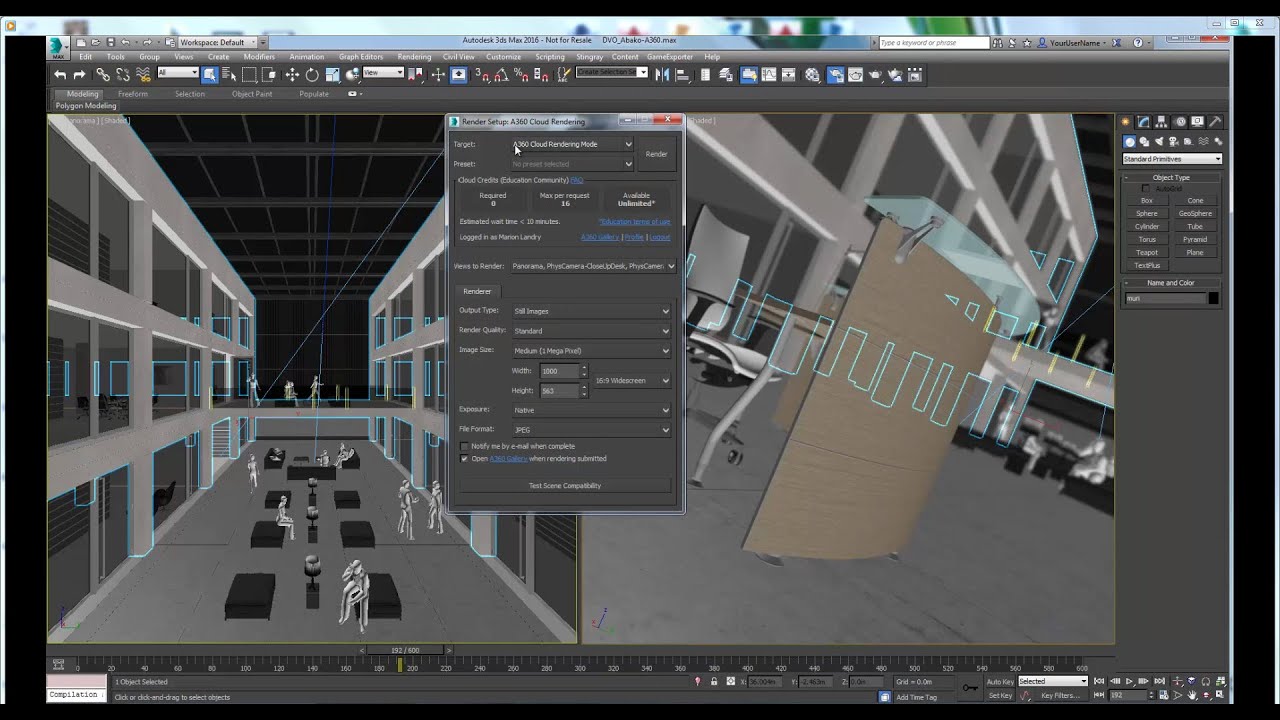 3ds Max 2016 Quick Tips: A360 Rendering &ndash; sending a render to the cloud