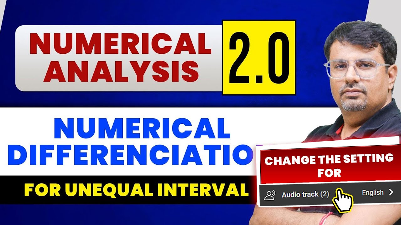 Numerical Analysis 2.0 | Numerical Differentiation For Unequal Interval by GP Sir