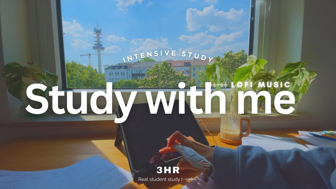 3-Hour Study With Me Exams prep 4K |🎵Lofi Music |Pomodoro 50-10 [Music Ver.]
