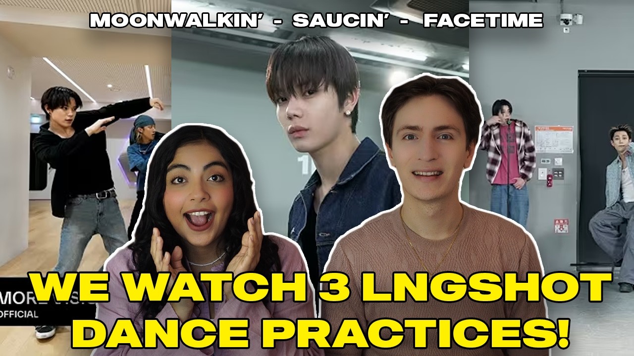 First Time Reacting to LNGSHOT Dance Practices 'Moonwalkin’, 'Saucin’ & 'FaceTime' | Couple Reacts