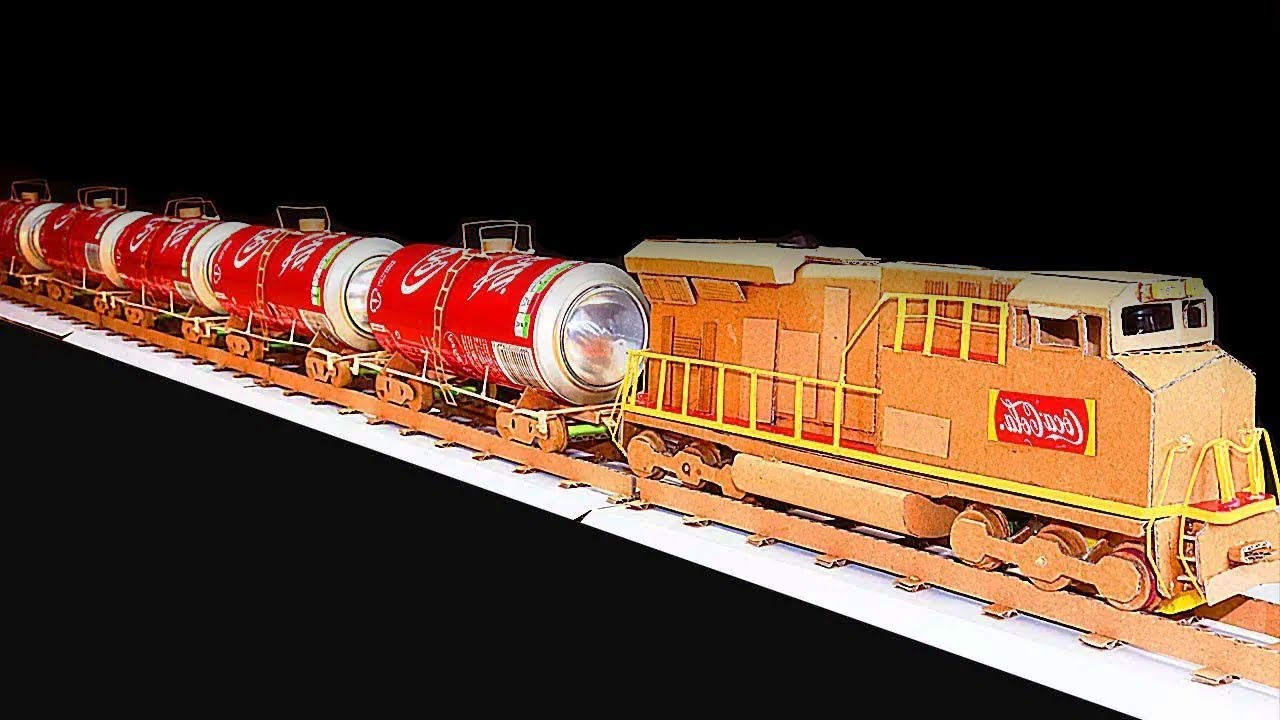 Recyclable Materials | How to Make a Coca Cola Tanker Train at Home From Soda Cans