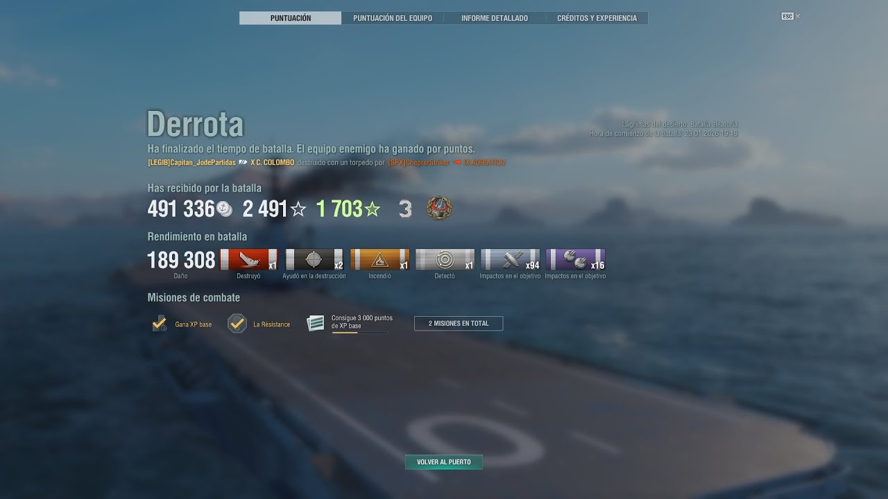 World of Warships. Cristoforo Colombo. En división con caballero_51 en Lágrimas del desierto.
