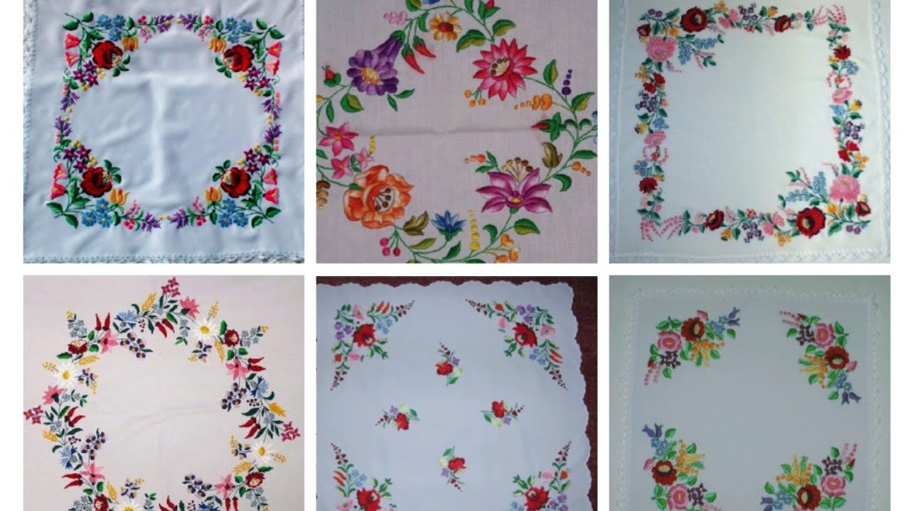 #500 Beautiful Hand Embroidery Table Cloth designs//हाथ की कढ़ाई तकिया का फूल /Table Cloth Design 🌸
