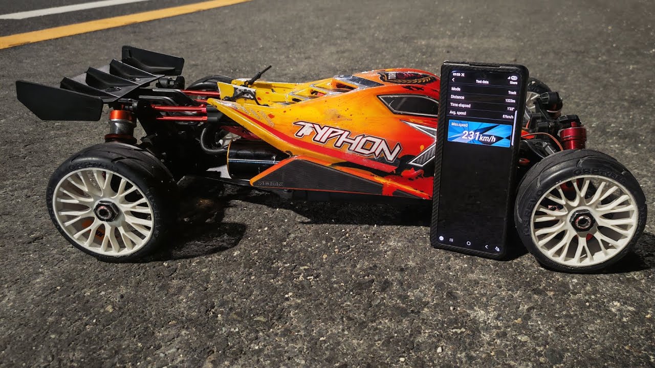 Arrma Typhon frist run on 6s(231kph/144mph)