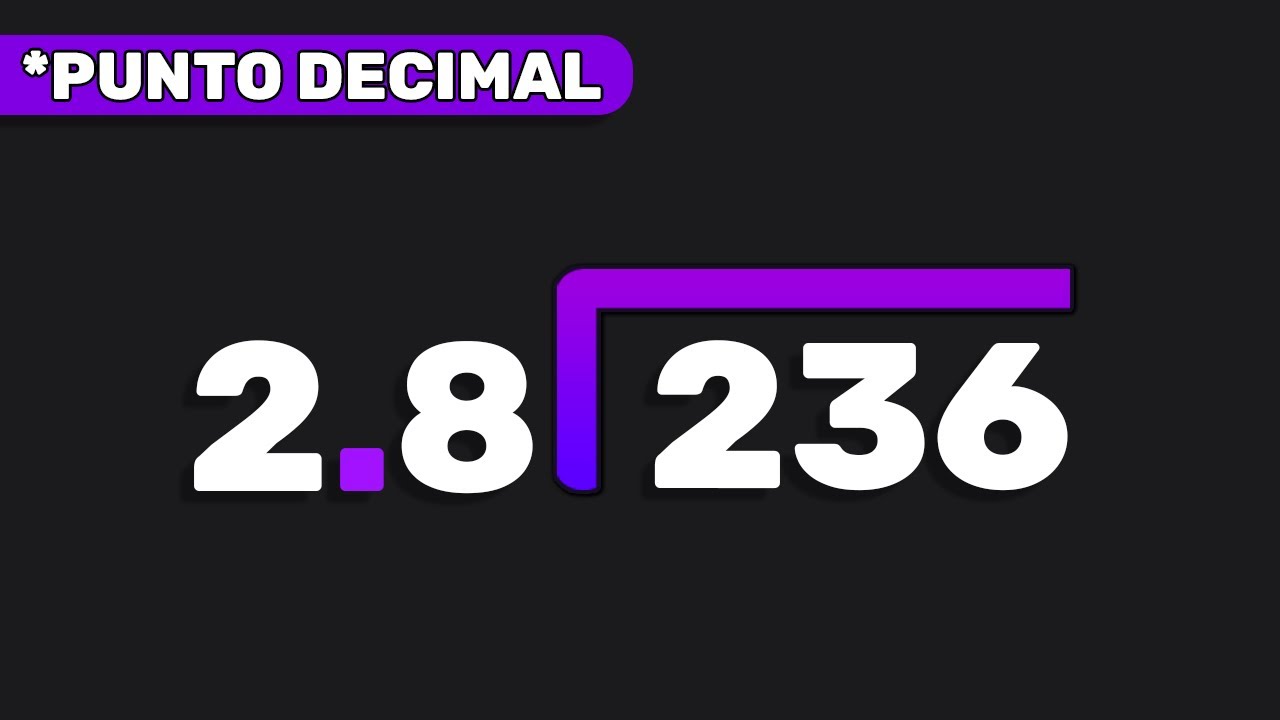 DIVISION CON PUNTO DECIMAL AFUERA (Nivel Fácil)