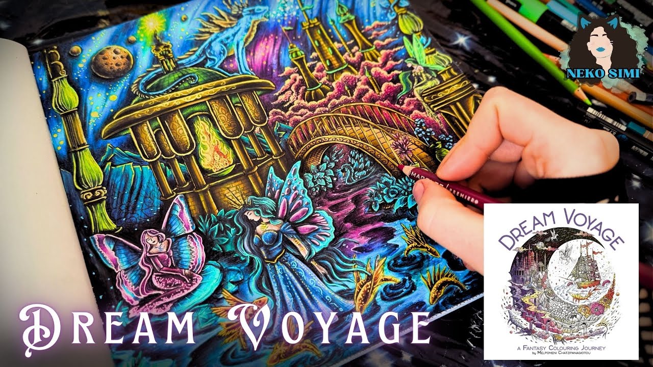 Dreamscape in Dream Voyage by Melpomeni Chatzipanagiotou | Adult Prismacolor & Ohuhu Coloring