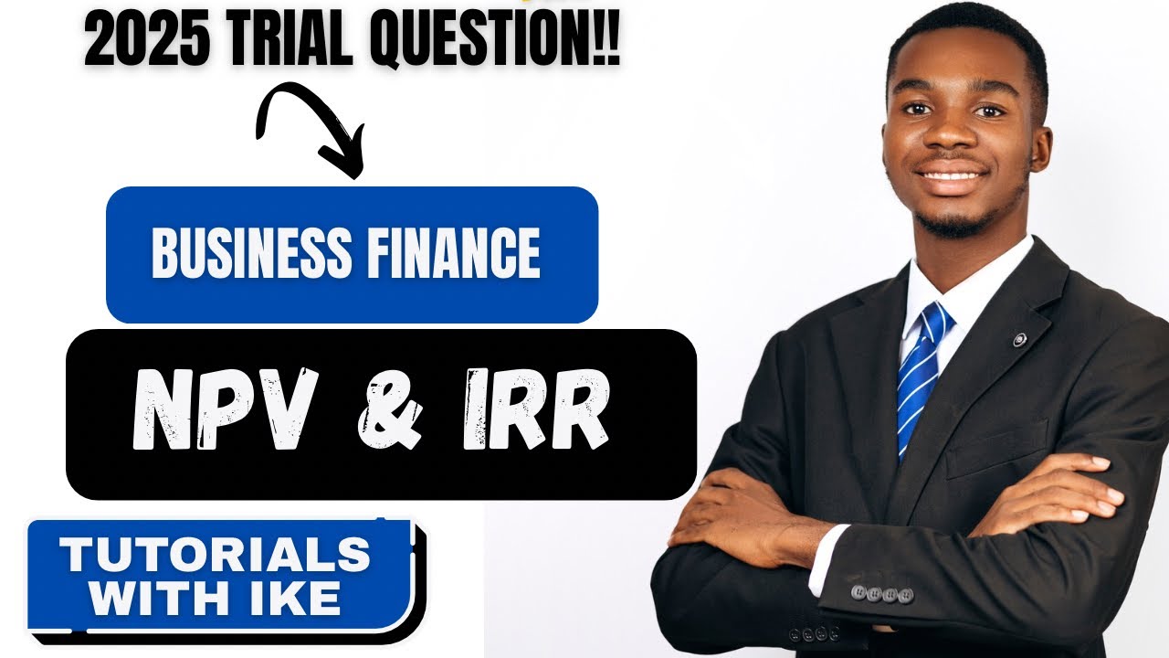 NPV AND IRR TRIAL QUESTION(USING CASHFLOWS) SOLVED!