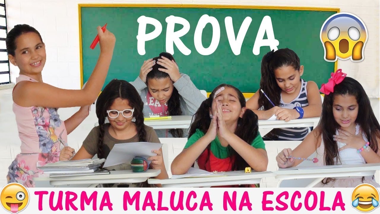 TURMA MALUCA - DIA DE PROVA NA ESCOLA - Bela Bagun&ccedil;a