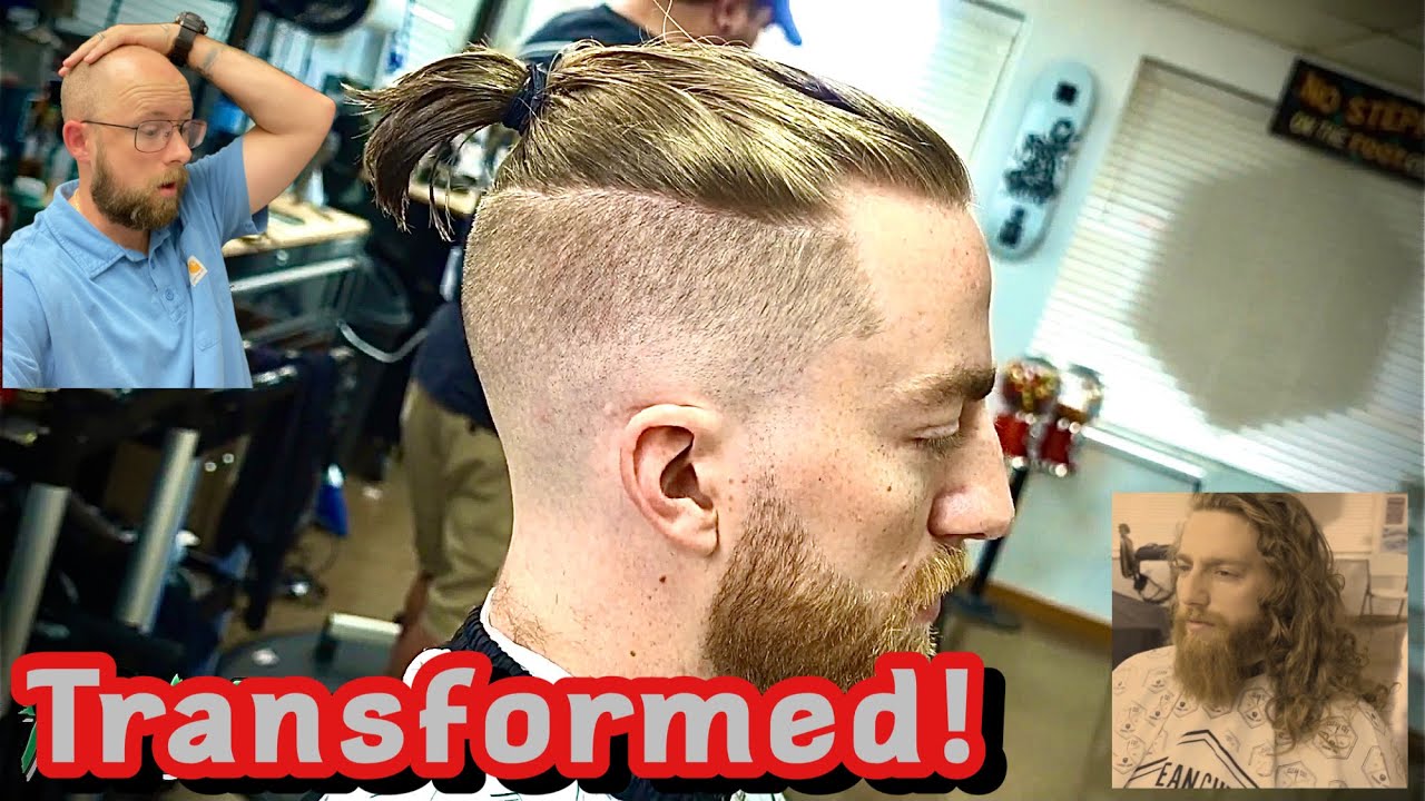 Barber Transformation/ Skin Fade Undercut/ Long Hair/