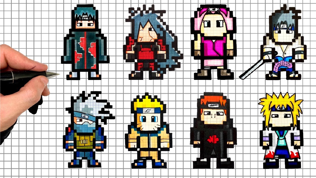 COMMENT DESSINER LES PERSO NARUTO EN PIXEL ART ! PARTIE 1