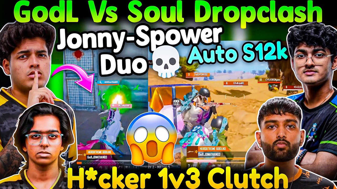 GodLike - Soul Drop Fight🚨 Jonathan Spower Duo☠️ Shocking 1v3 Clutch🔥