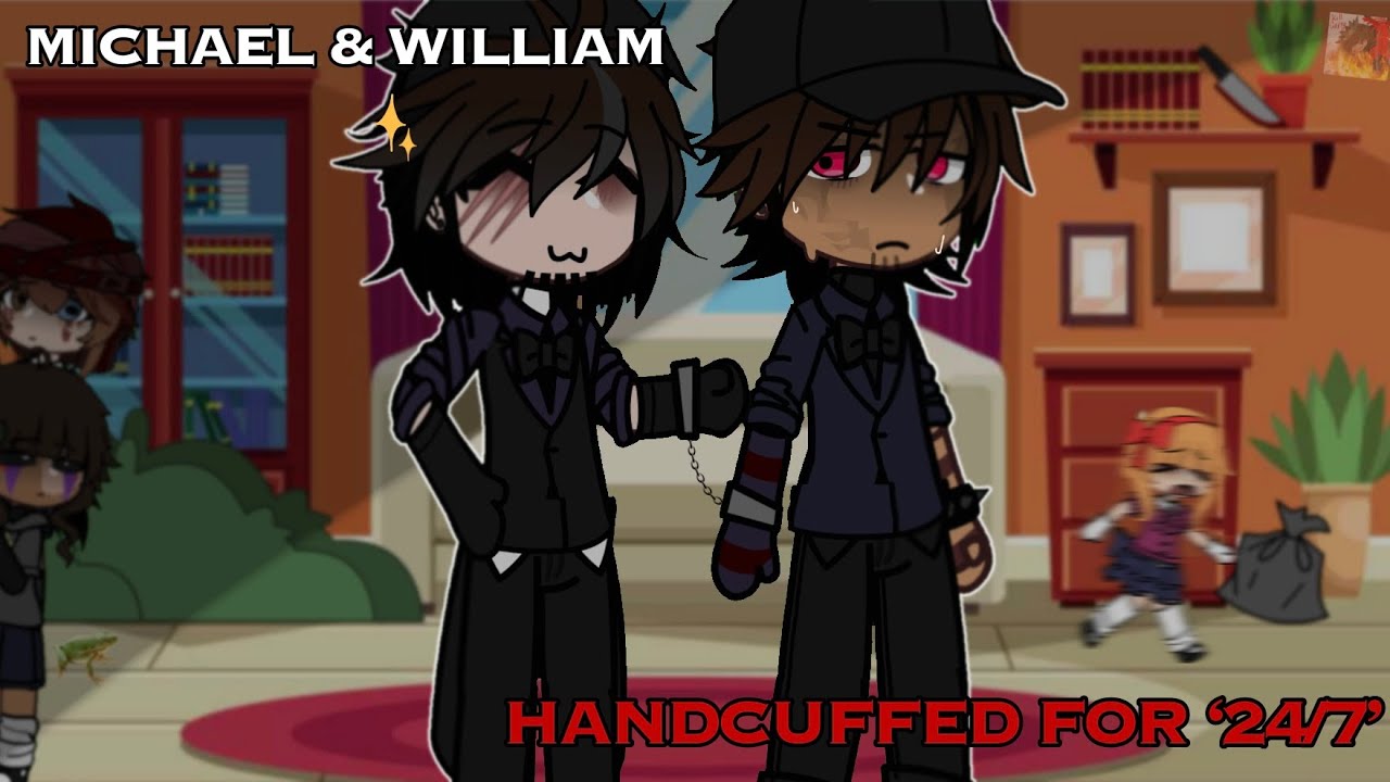 William and Michael Handcuffed for 24 Hours|| Gacha Club || Afton Family