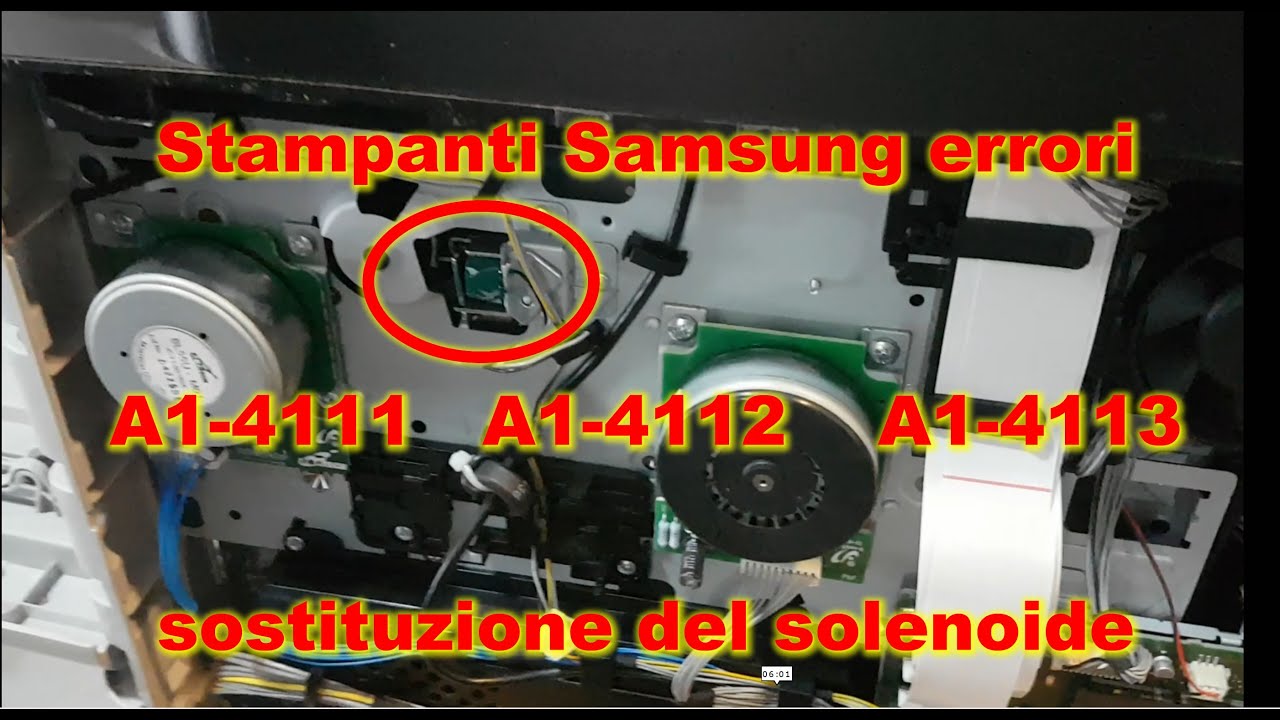 Samsung CLX6260FR errore A1-4111, A1-4112, A1-4310 riparazione del Actuator Motor Failure