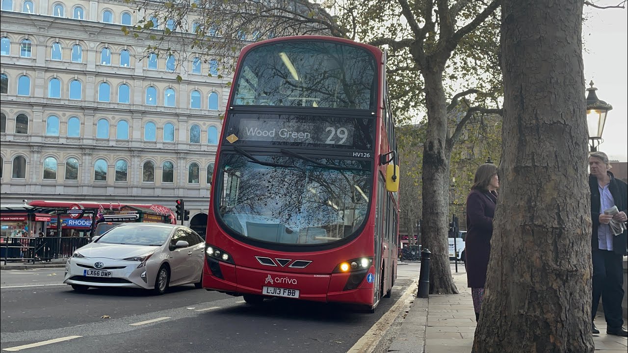FRV. Arriva London Route. 29 Trafalgar Square - Wood Green (HV126-LJ13 FBB) G2 B5LH