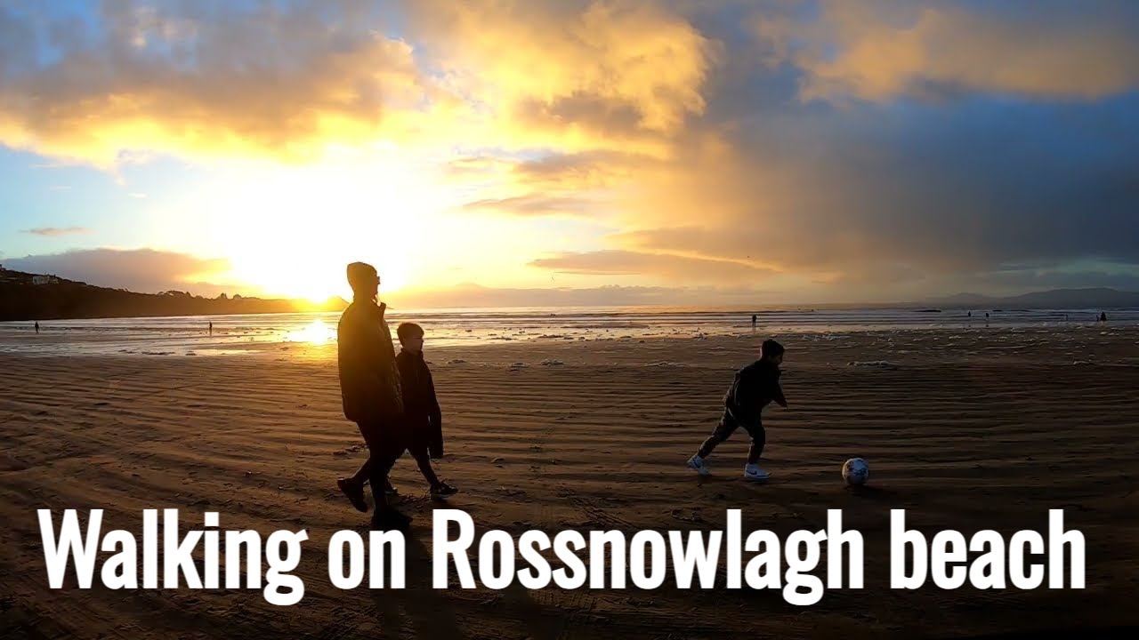 Walking on Rossnowlagh beach. Co.Donegal. Ireland