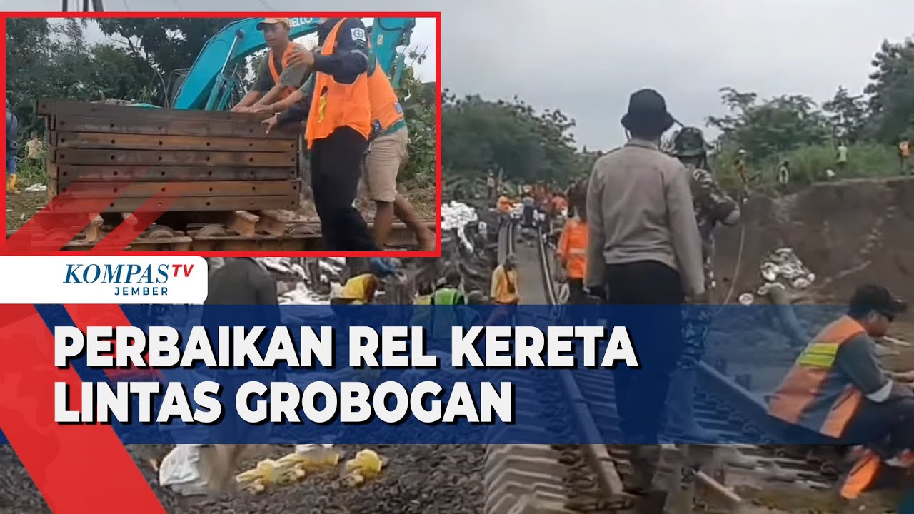 PT KAI Kebut Perbaikan Rel Kereta Grobogan yang Ambles Akibat Banjir