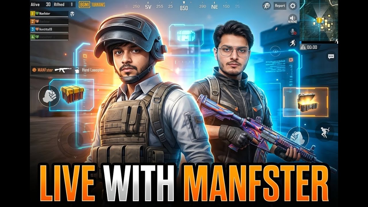 BGMI Live With OG Official partner @manfster_iitk  #pubg #livestream #bgmi