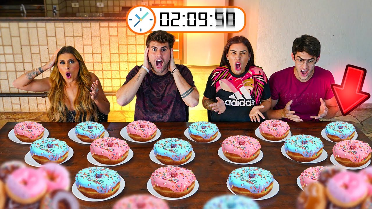 ÚLTIMO A PARAR DE COMER DONUTS GANHA 5000R$!! [ REZENDE EVIL ]